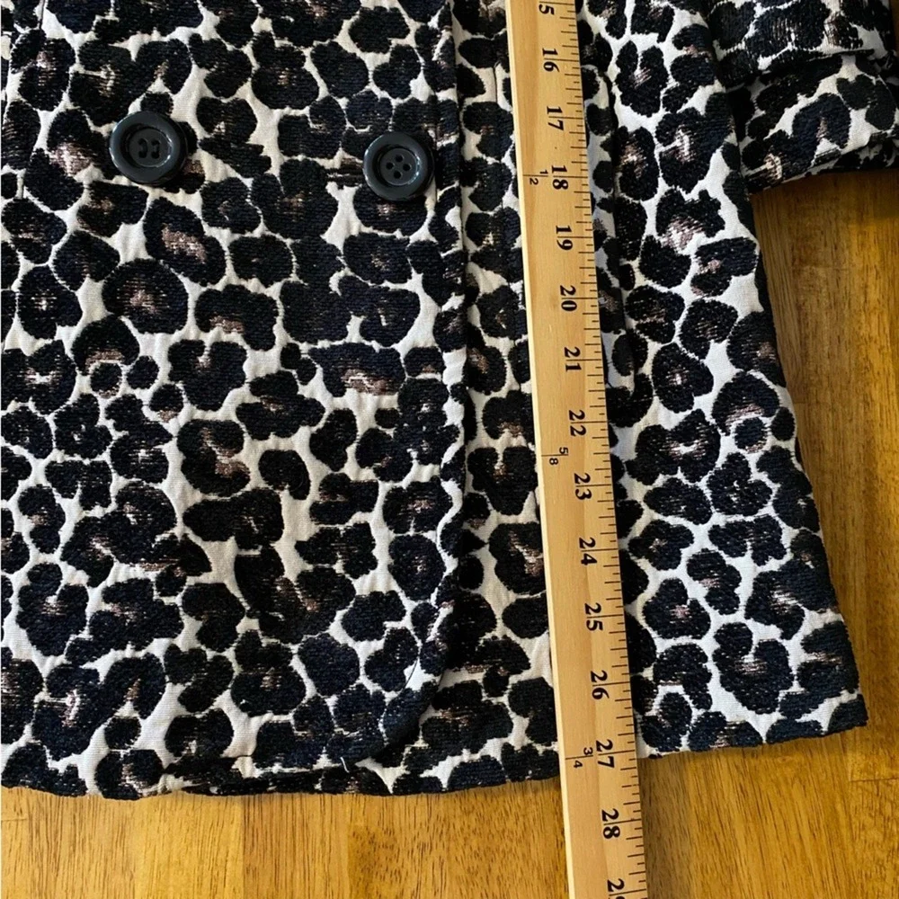 Forever 21 Leopard Animal‎ Print Jacket Size Small Double Breasted Collared